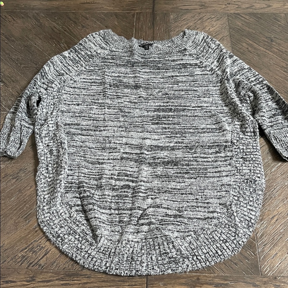 Express Black and White Knit Sweater Small